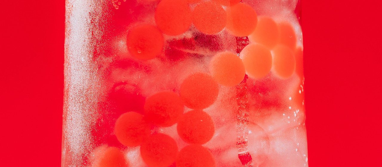 Boba Pops popping pearls in a cocktail