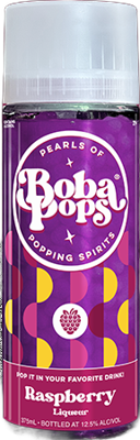 Raspberry Boba Pops bottle