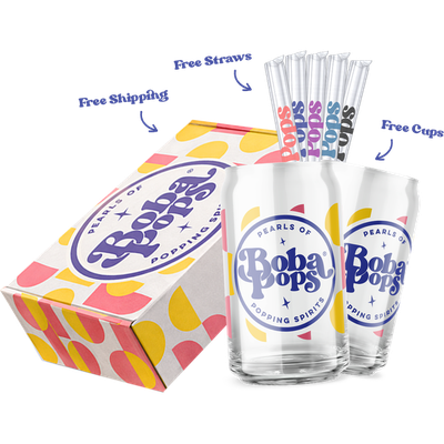 Party Kit: 2 Boba Pops cups and 10 straws