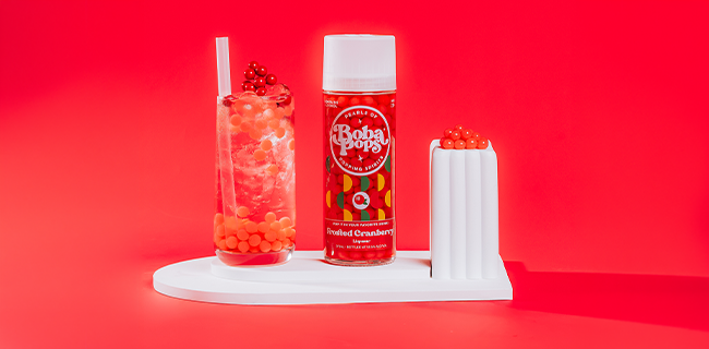 Frosted Cranberry Boba POPS