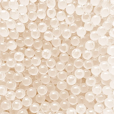 Close-up of small beige Boba POPS pearls
