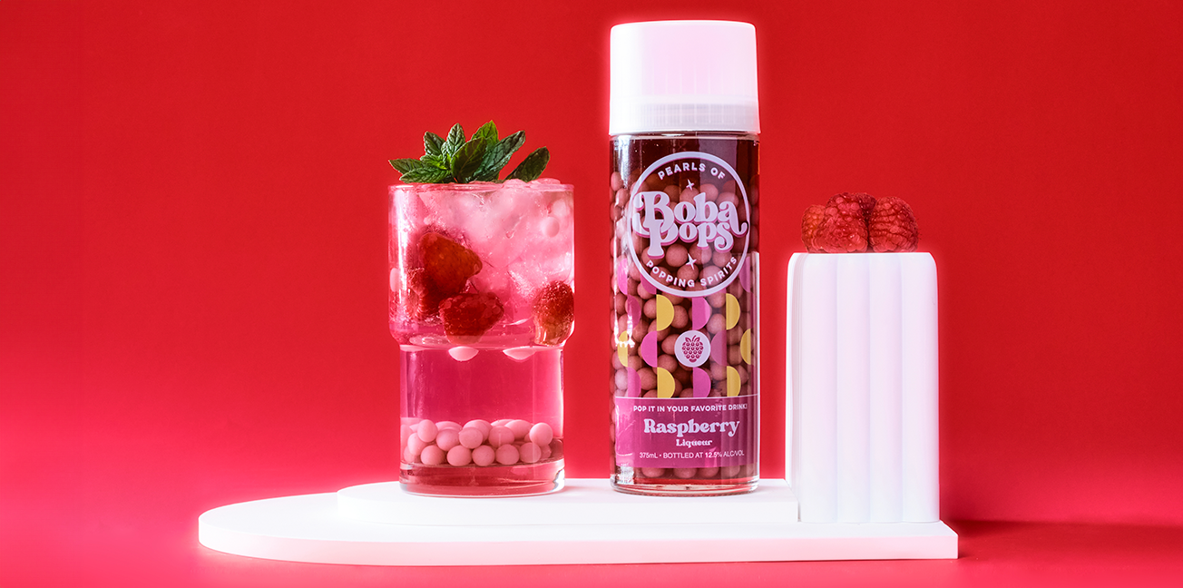 Raspberry Boba POPS