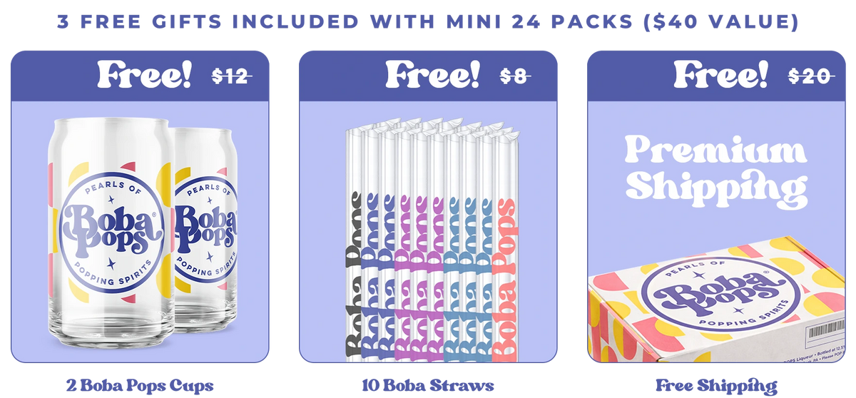3 Free Gifts Included with Mini 24 Packs ($40 Value)