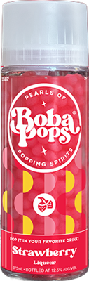 Strawberry Boba Pops bottle