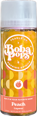 Peach Boba Pops bottle